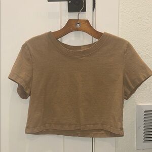 Casual Brown Crop Top